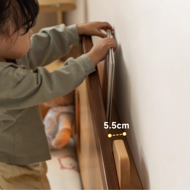 Megan solid beech kids bed with mattress and night light – view 6