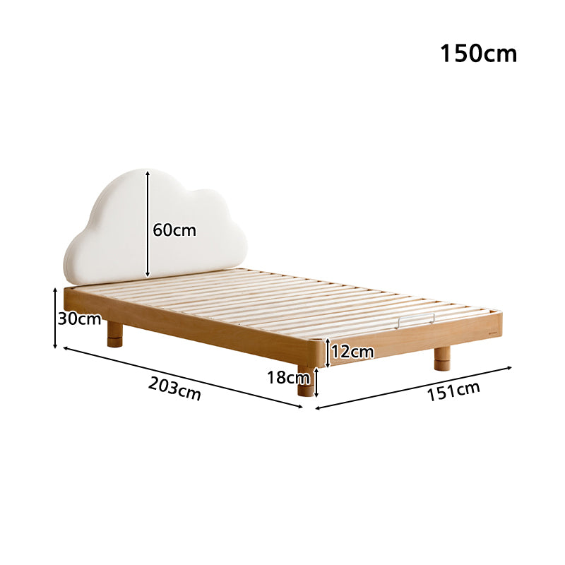 Michael Solid Beech Kids Bed with Cloud Headboard 120cm / 150cm – view 8