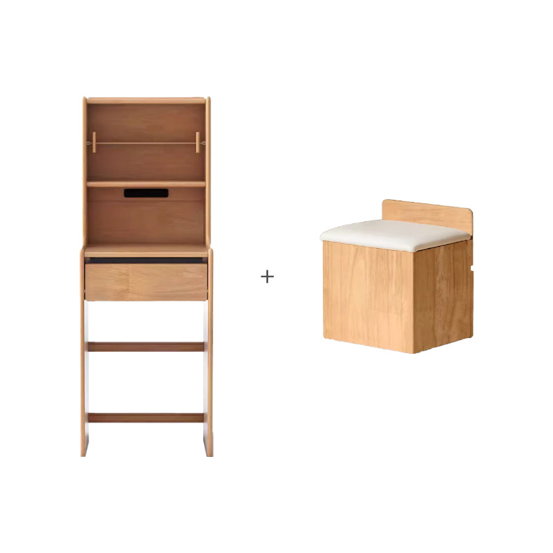 Milton Wooden Dressing Table and Bedside Table, Sold Singly or as a Set – Natural Wood A+B, view 7