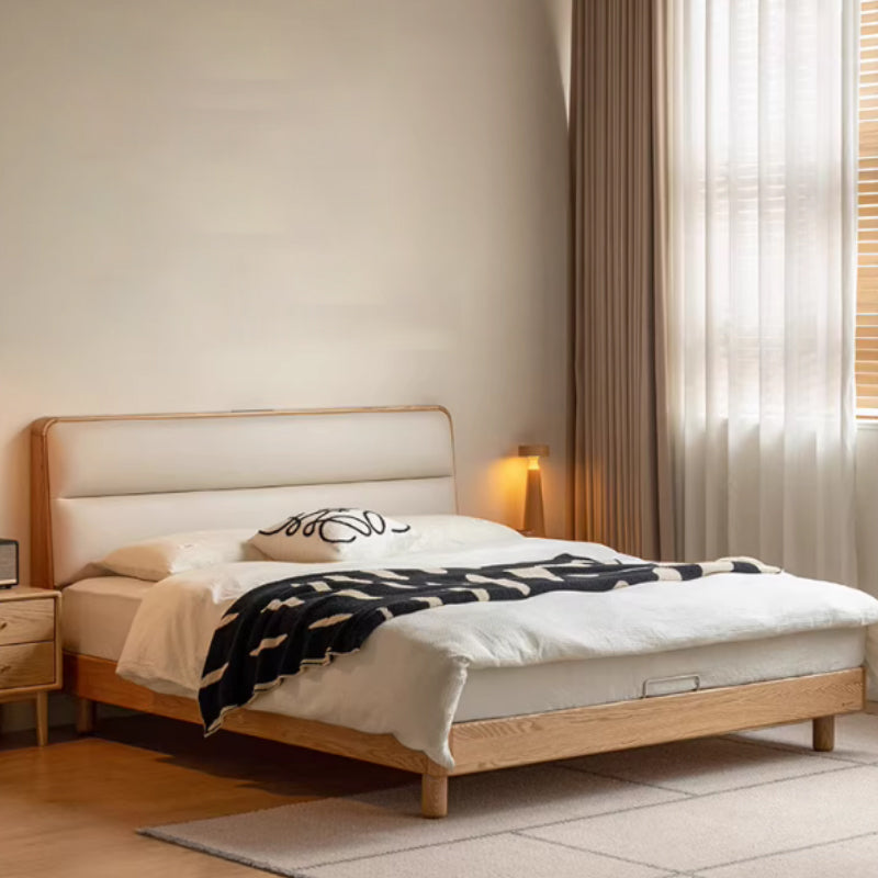 Mira solid American oak queen and king bed frame – view 7