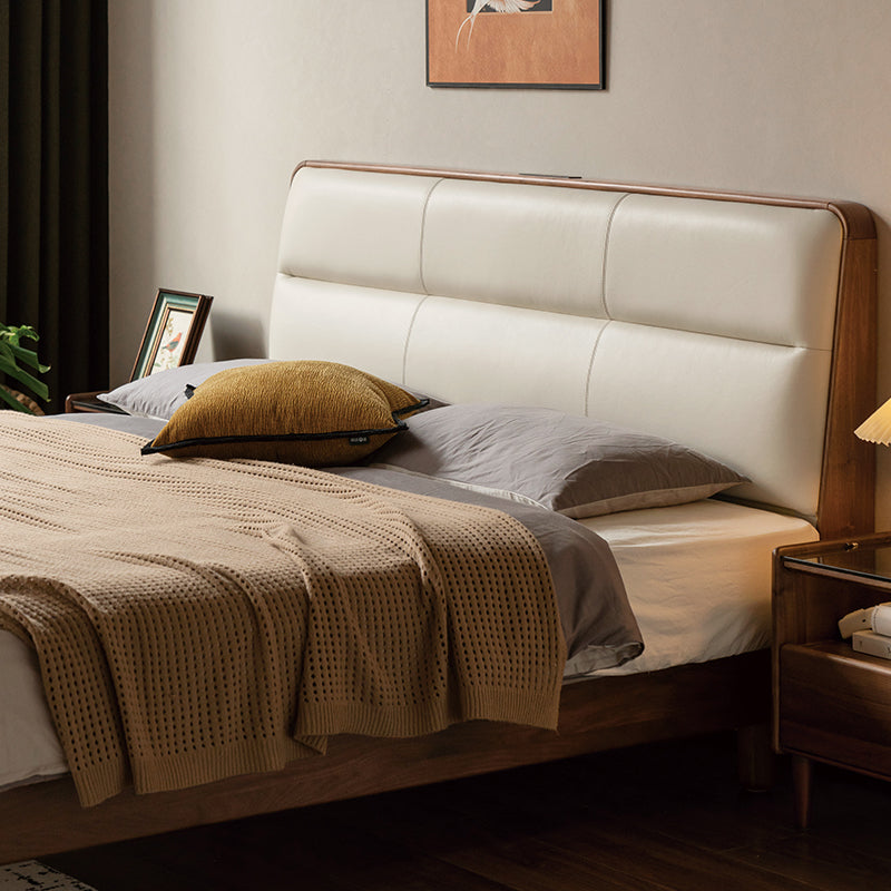 Mira solid black walnut queen and king bed frame – view 10