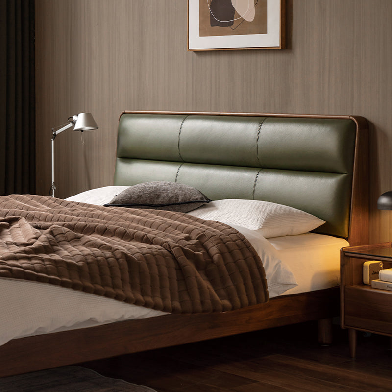 Mira solid black walnut queen and king bed frame – view 2