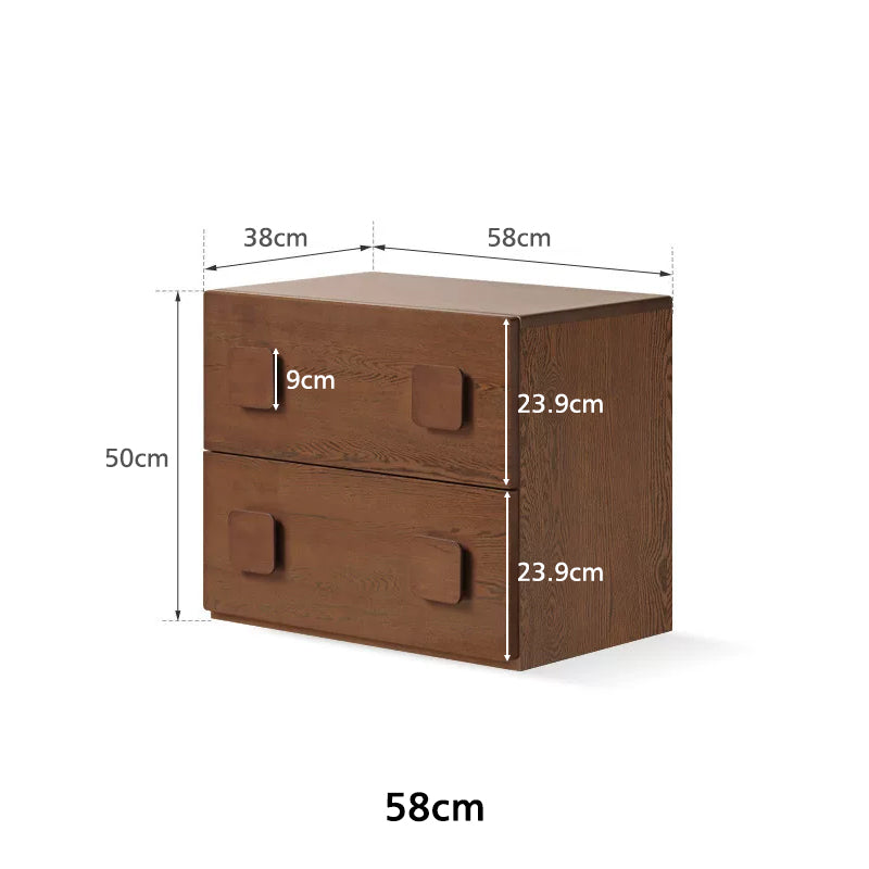 Lucretia solid oak modular storage cabinet in walnut finish – view 17
