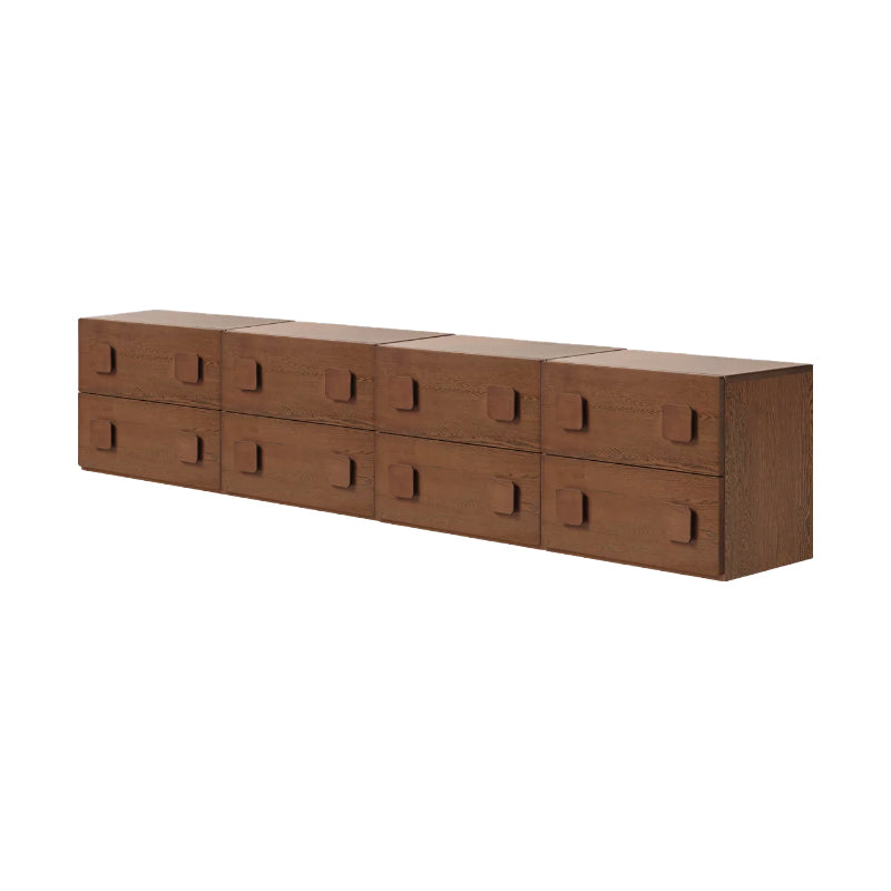Lucretia solid oak modular storage cabinet in walnut finish – Cabinet x 4, view 7
