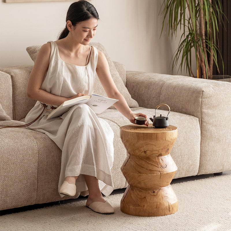 Morris Free-Form Wooden Side Table in Pinewood, Model A / B / C – view 2