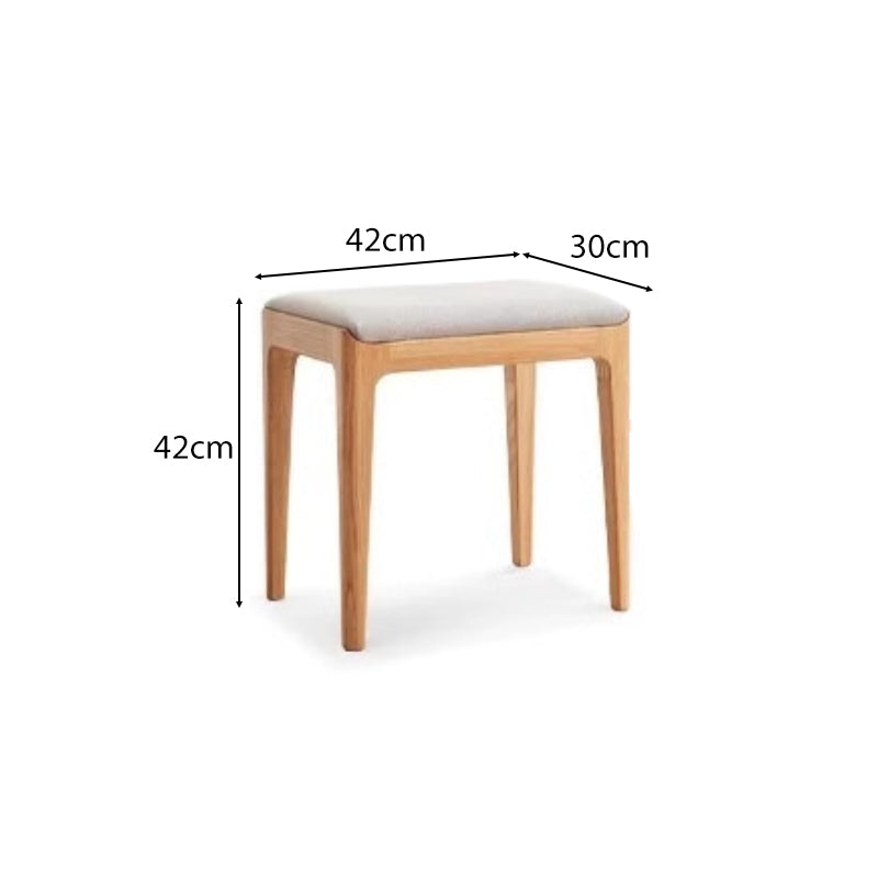 Nicholas Solid Oak Dressing Table with LED Light and Stool 100cm – view 5
