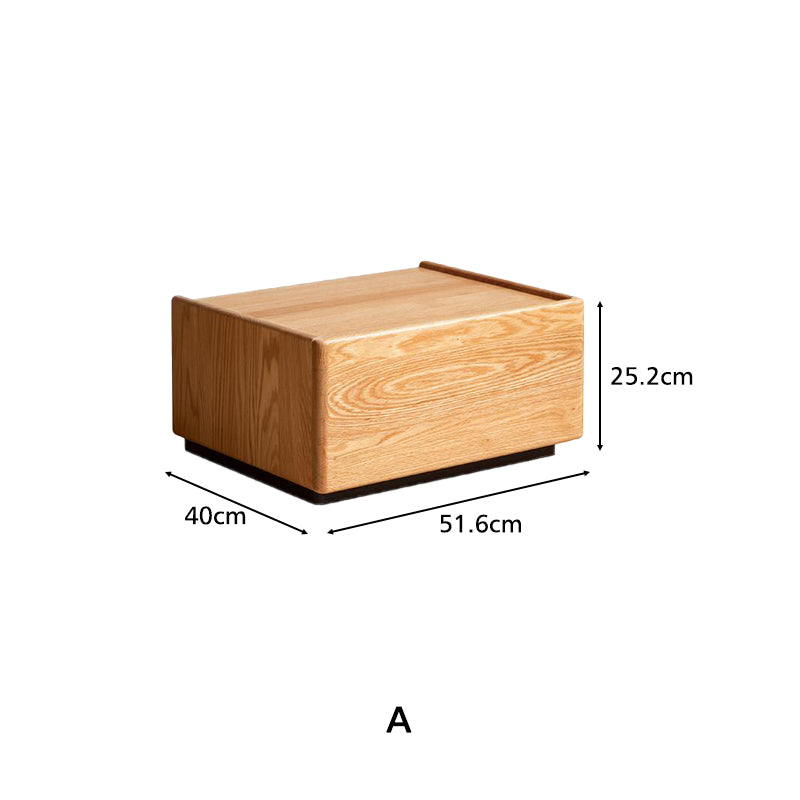Kimberly low solid wood bedside table with drawer – view 22