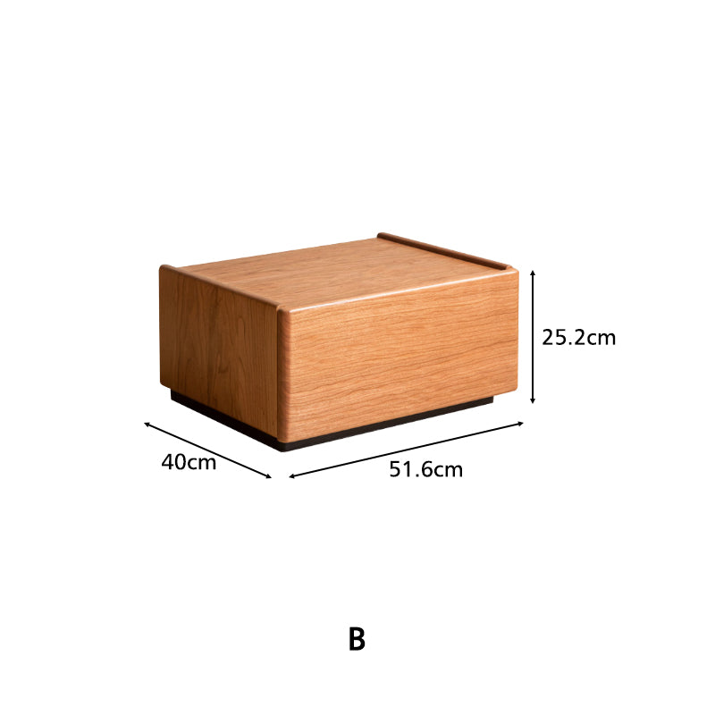 Kimberly low solid wood bedside table with drawer – view 24