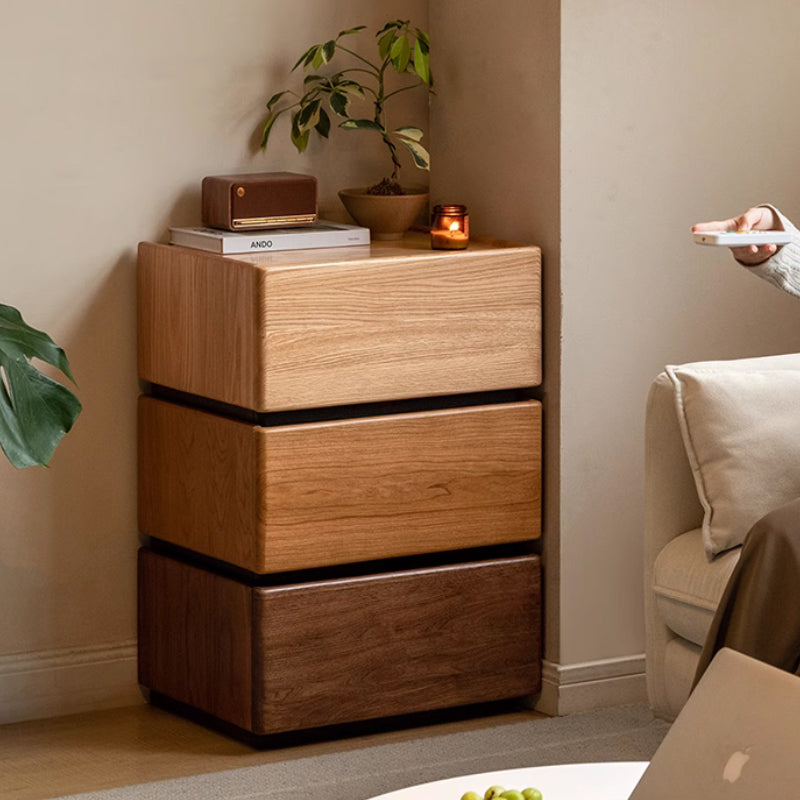 Kimberly low solid wood bedside table with drawer – SET 2, view 11