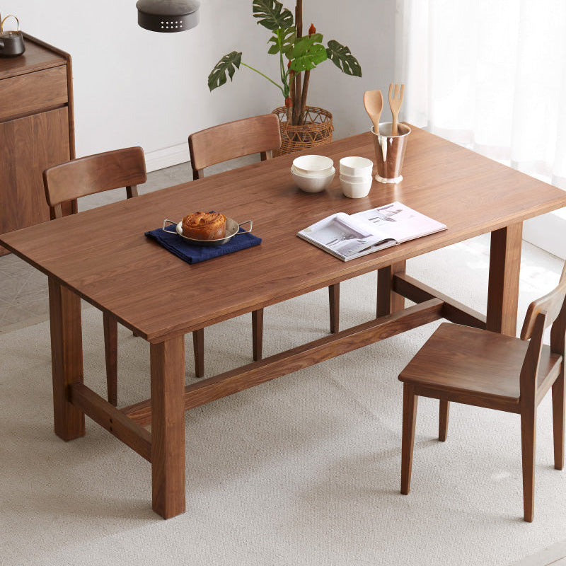 Alagie solid American oak dining table with slab top – view 3