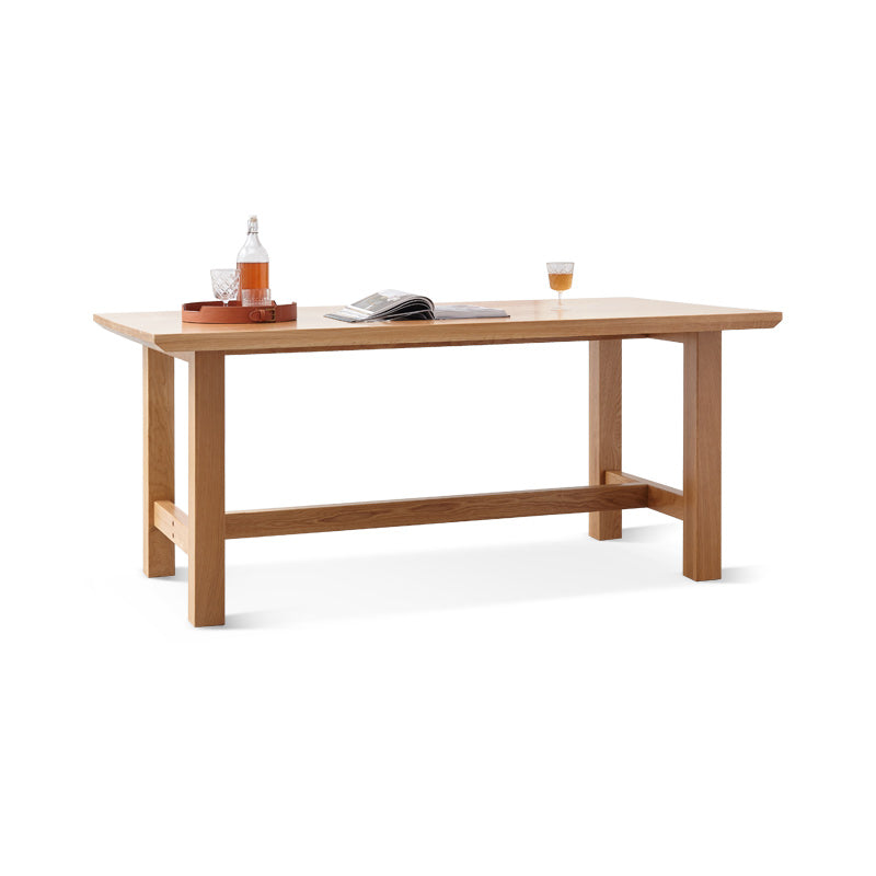 Alagie solid American oak dining table with slab top – Natural wood 180cm, Natural wood 210cm, view 19