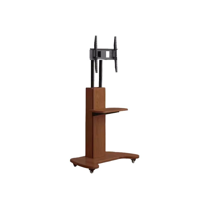 Olympia Solid American Oak TV Stand with Mount on Castors 85cm – Walnut, view 13