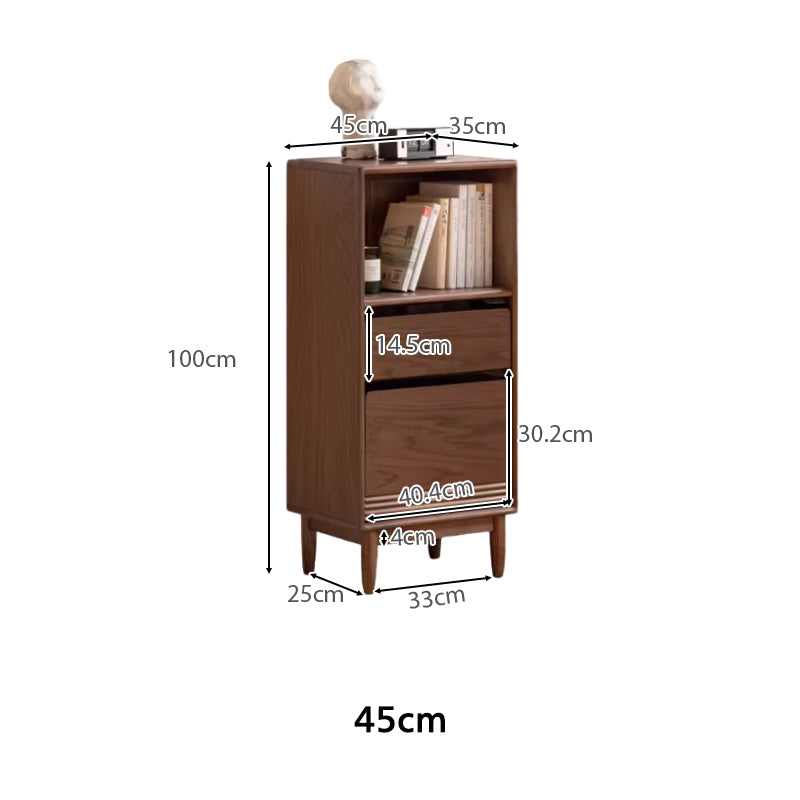Oona American Oak and Pinewood Bookshelf with Glass 45cm 65cm – view 26
