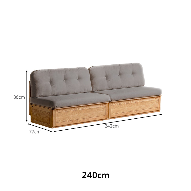Opal Fabric Sofa with Storage on Solid American Oak Frame 120cm 240cm – view 15