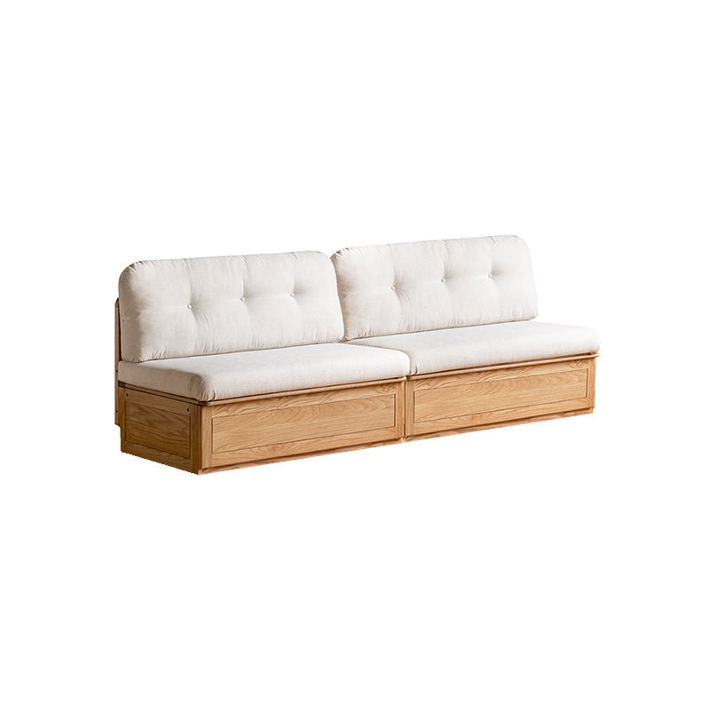 Opal Fabric Sofa with Storage on Solid American Oak Frame 120cm 240cm – 240cm Beige, view 9