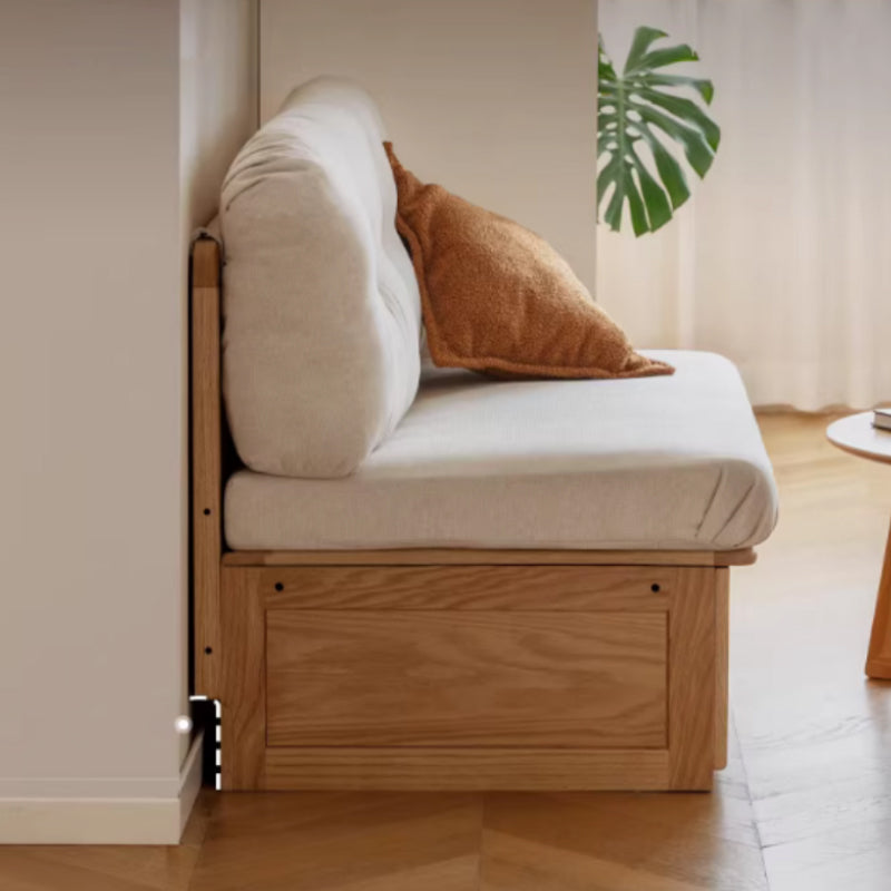 Opal Fabric Sofa with Storage on Solid American Oak Frame 120cm 240cm – view 3