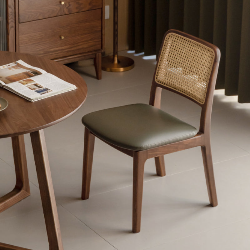 Orson armless solid oak dining chair – view 2