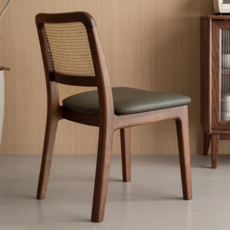 Orson armless solid oak dining chair – view 4