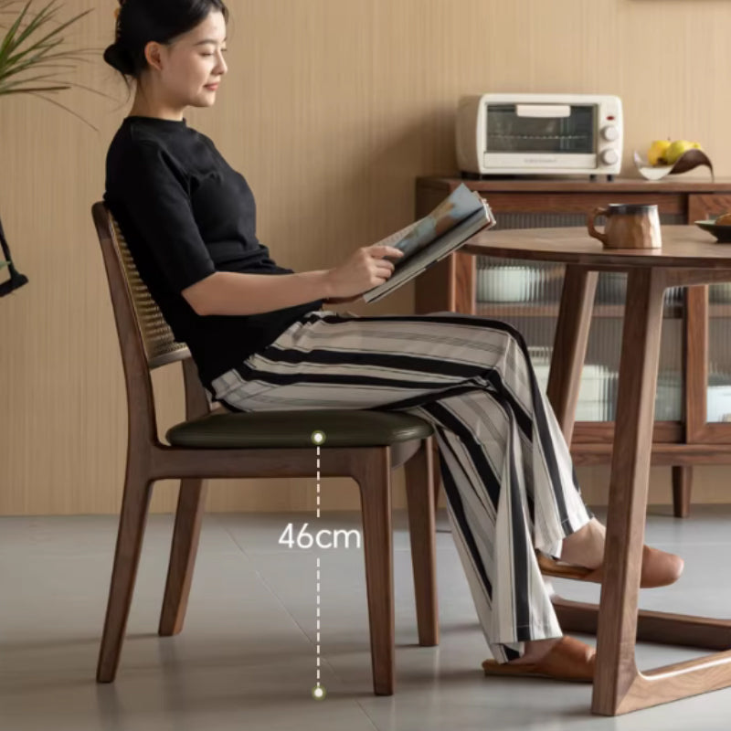 Orson armless solid oak dining chair – view 6
