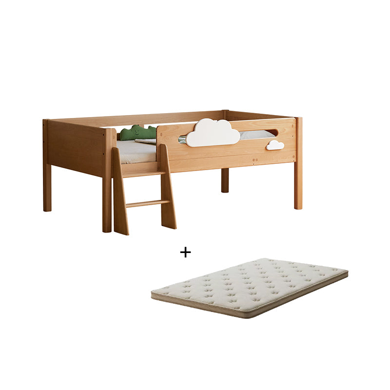 Pierce Solid Beech and Liriodendron Kids Bed with Guardrails and Ladder 135cm – Without Cabinet, view 12