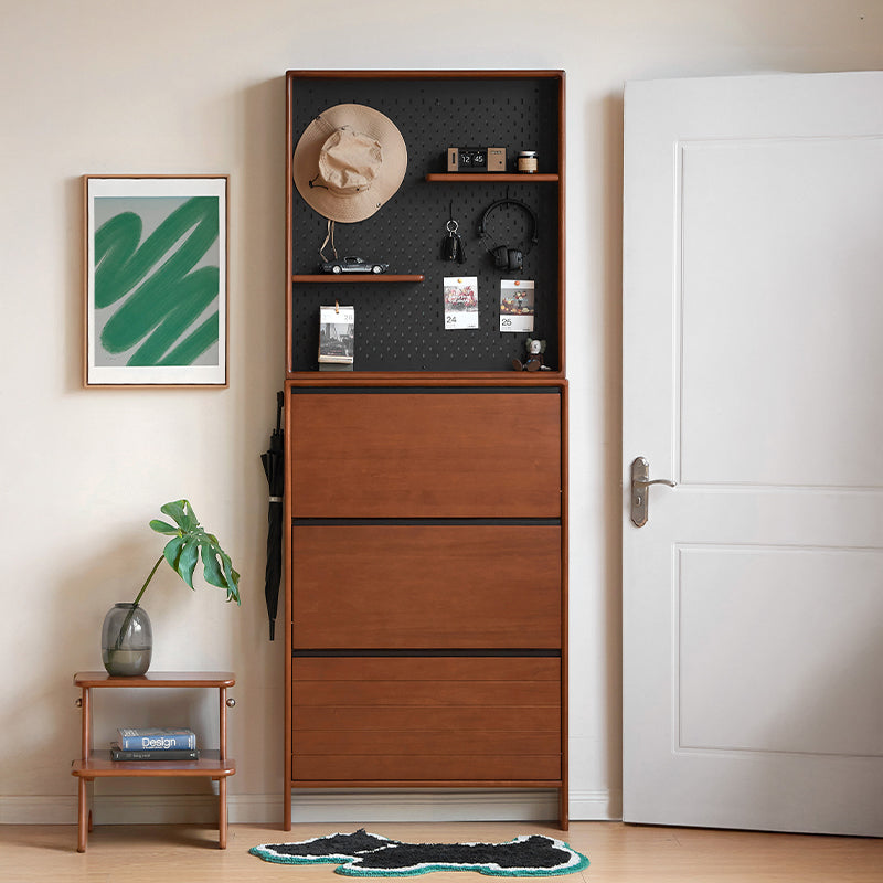 Vivienne Poplar & Solid Beech Ultra-Thin Shoe Cabinet 65cm 80cm 116cm