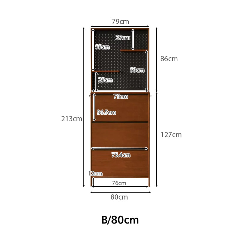 Vivienne Poplar & Solid Beech Ultra-Thin Shoe Cabinet 65cm 80cm 116cm – view 14