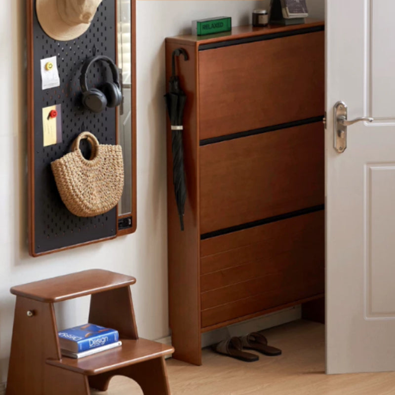 Vivienne Poplar & Solid Beech Ultra-Thin Shoe Cabinet 65cm 80cm 116cm – view 15