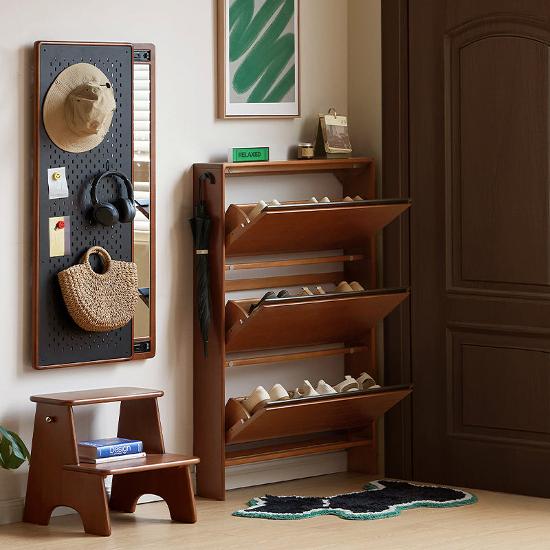 Vivienne Poplar & Solid Beech Ultra-Thin Shoe Cabinet 65cm 80cm 116cm – view 16