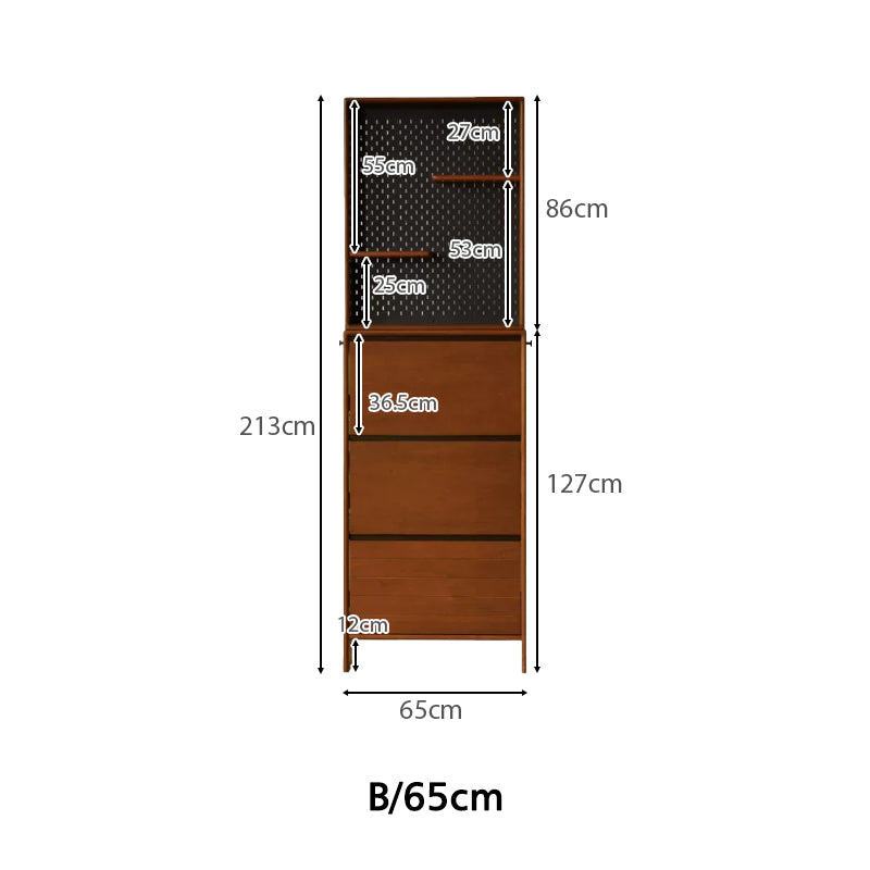 Vivienne Poplar & Solid Beech Ultra-Thin Shoe Cabinet 65cm 80cm 116cm – view 20