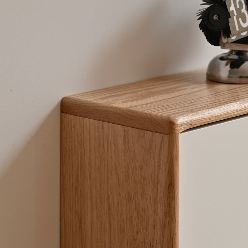 Sadie Poplar and Rubberwood Ultra-Thin Shoe Cabinet 82cm 116cm – view 5