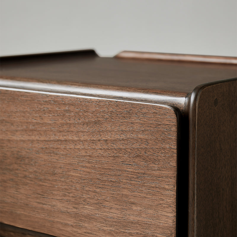 Remington Catalpa Wood Bedside Table in Walnut Colour 42cm – view 9