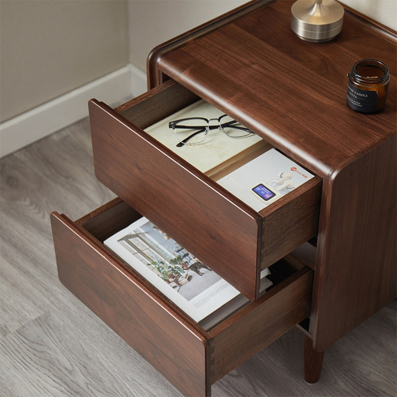 Remington Solid Black Walnut Bedside Table 42cm – view 6