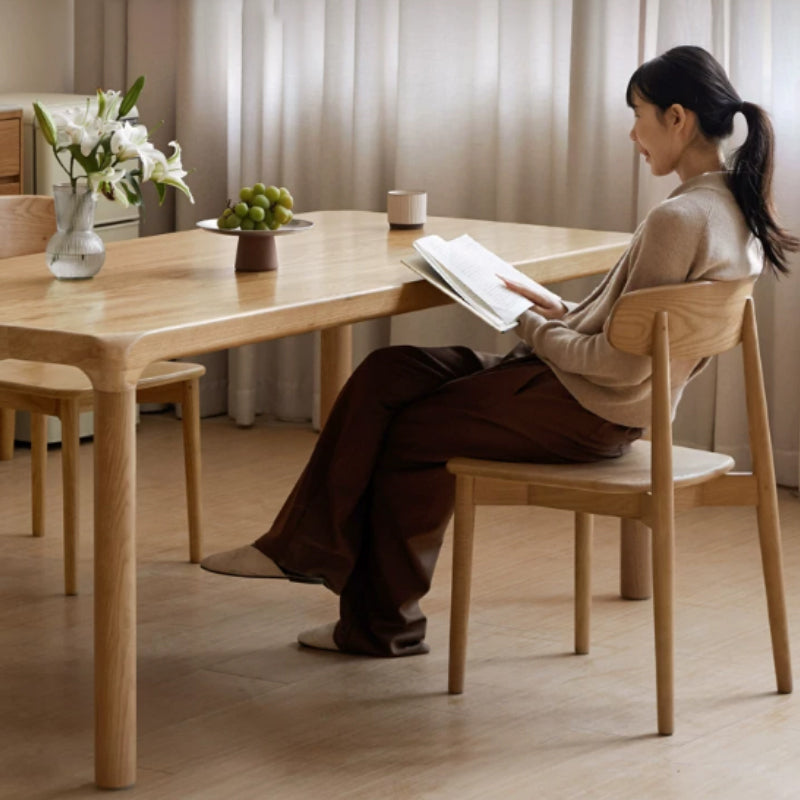 Renee solid ash dining table set – view 7