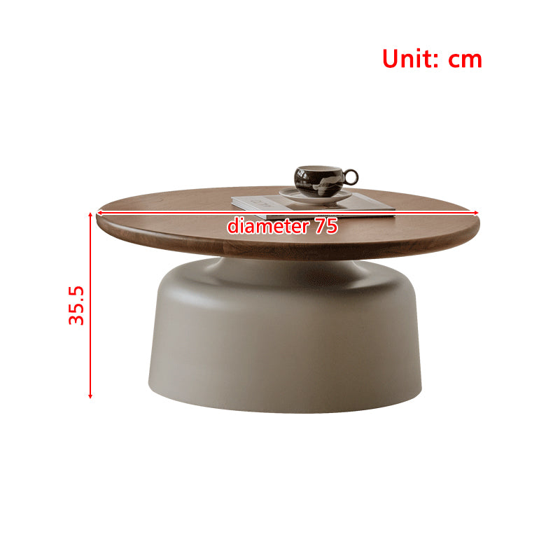 Robin Solid Black Walnut Coffee Table with Iron 75cm – view 3