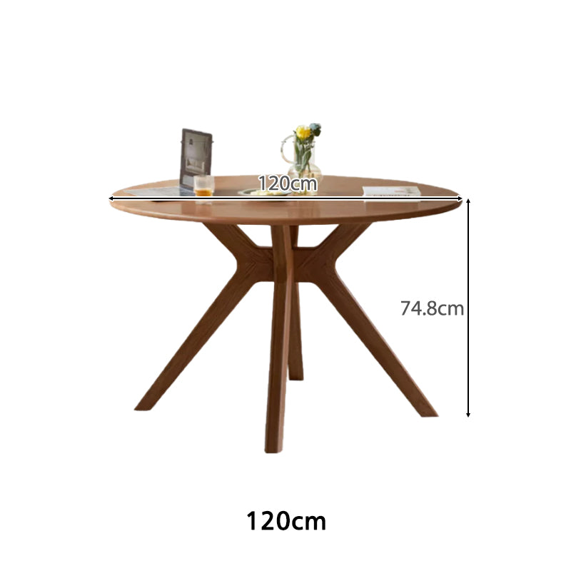 Roscoe solid oak round dining table – view 12