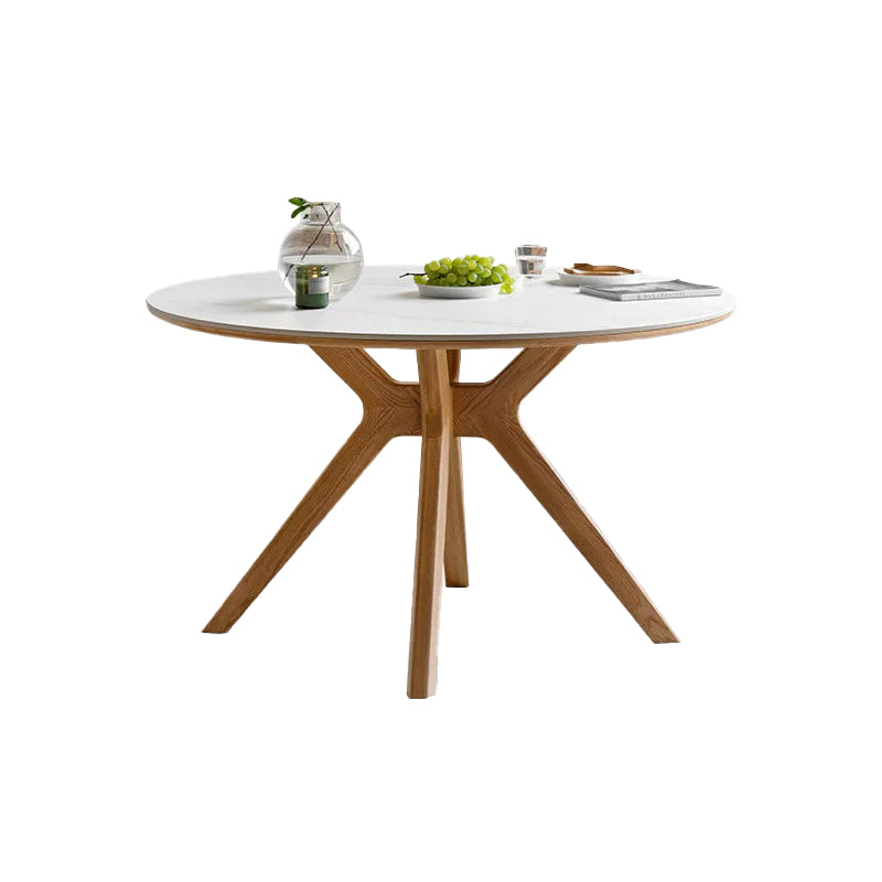 Roscoe solid oak round dining table – 150cm Table Natural Wood, view 13