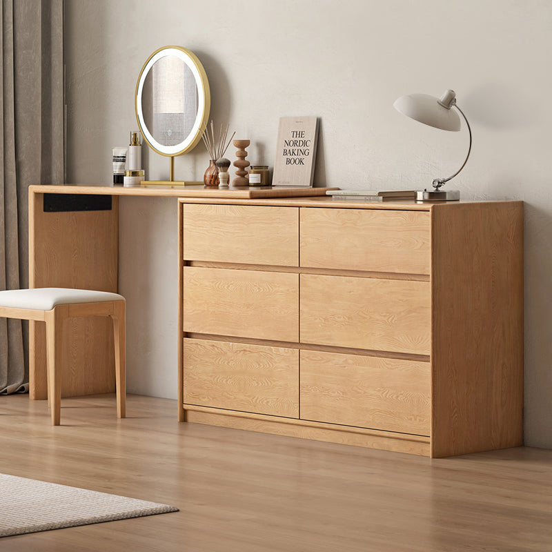 Rosemarie solid oak adjustable dressing table with drawer – view 2