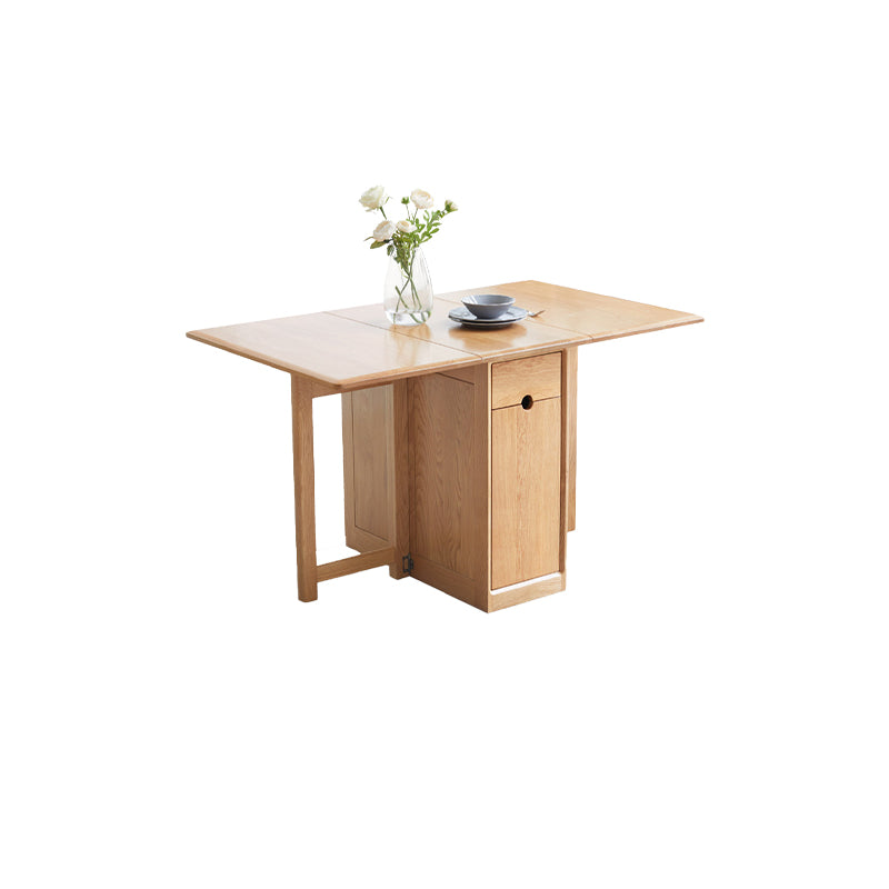 Rott solid American oak foldable dining table in natural finish – view 11