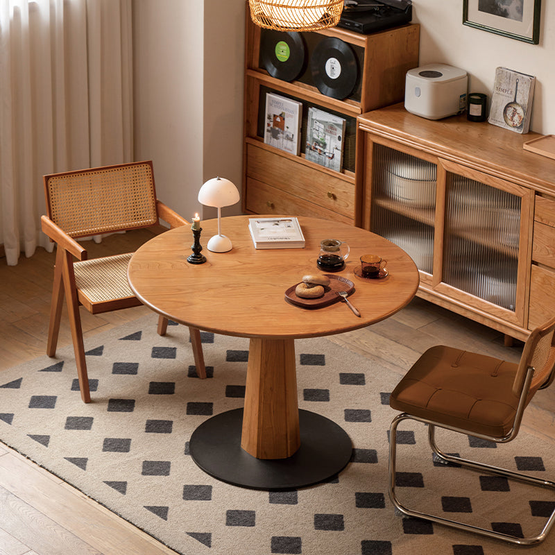Estelle Round Wooden Dining Table in Solid Cherry 100cm / 120cm