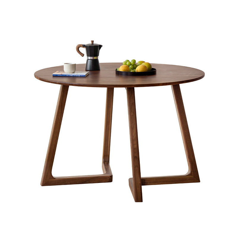 Joan Round Solid Black Walnut Dining Table 110cm – view 7