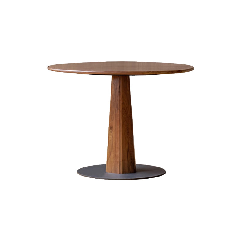 Dorian Round Solid Black Walnut Dining Table 100cm / 120cm – 100cm, view 7