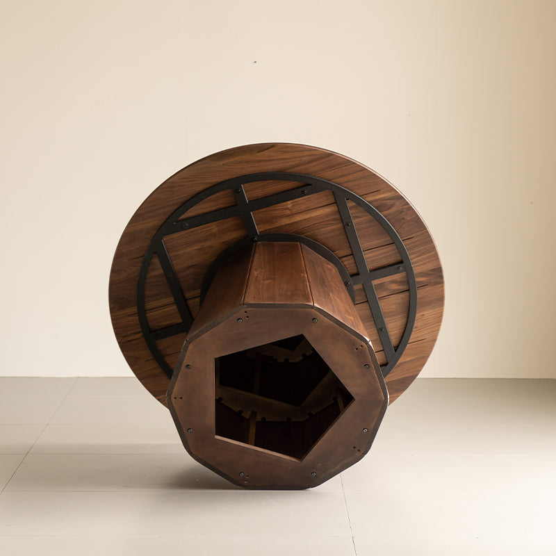 Carla Round Black Walnut Dining Table 150cm – view 5
