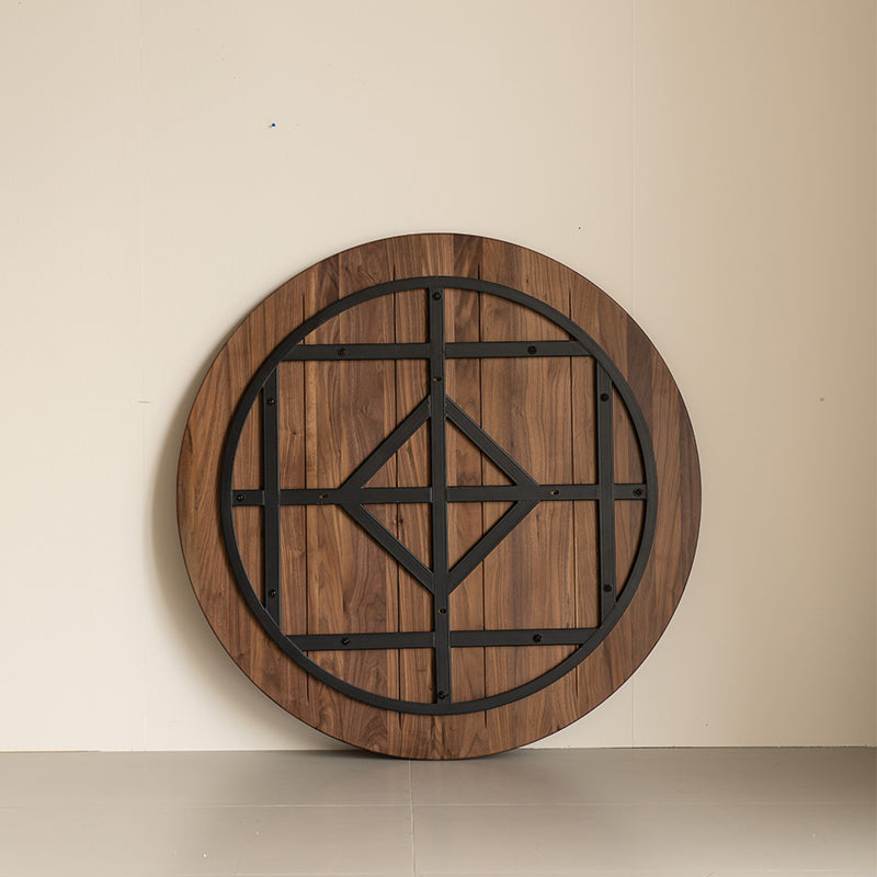 Carla Round Black Walnut Dining Table 150cm – view 6