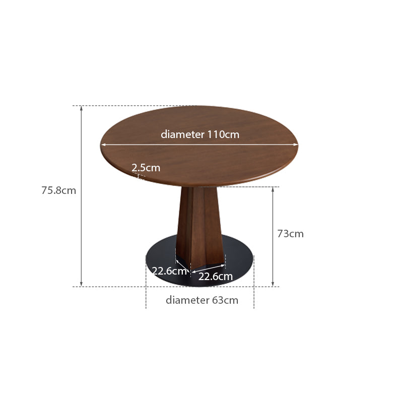 Imelda 110cm Round Wooden Dining Table Set with Chairs – view 16