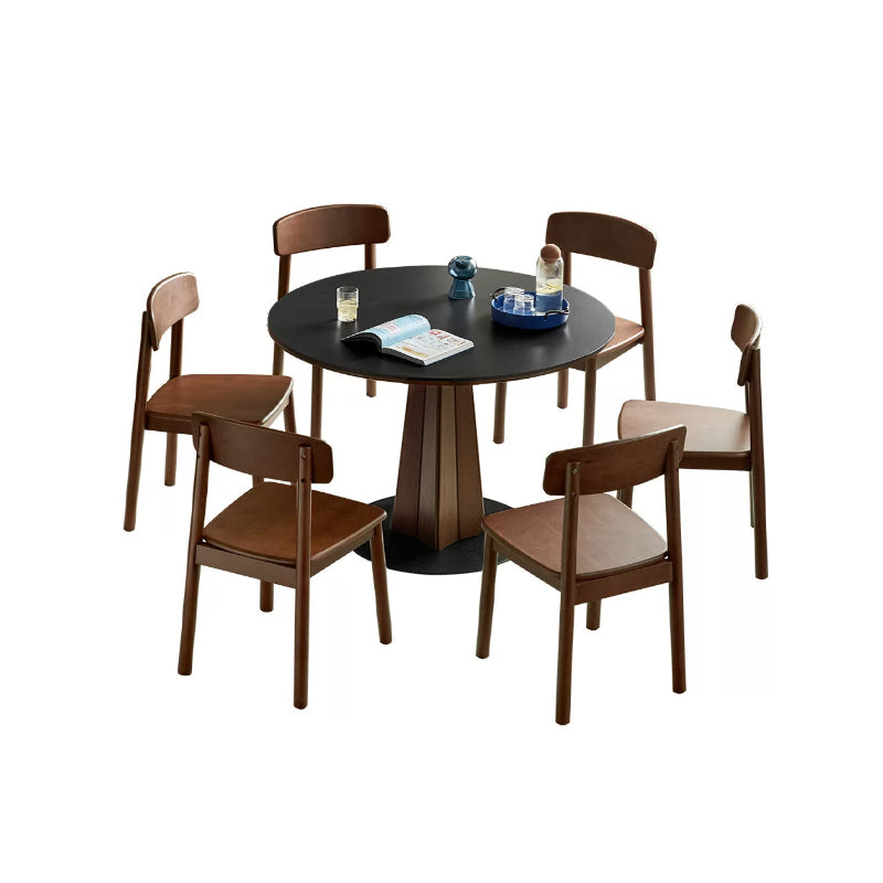 Imelda 110cm Round Wooden Dining Table Set with Chairs – view 18
