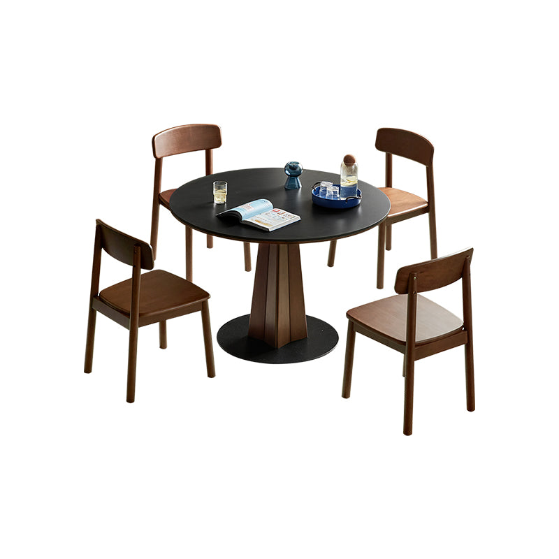 Imelda 110cm Round Wooden Dining Table Set with Chairs – view 20