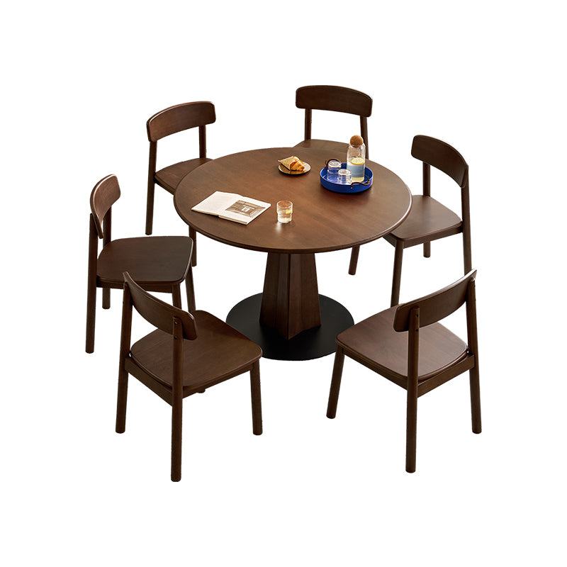 Imelda 110cm Round Wooden Dining Table Set with Chairs – view 9