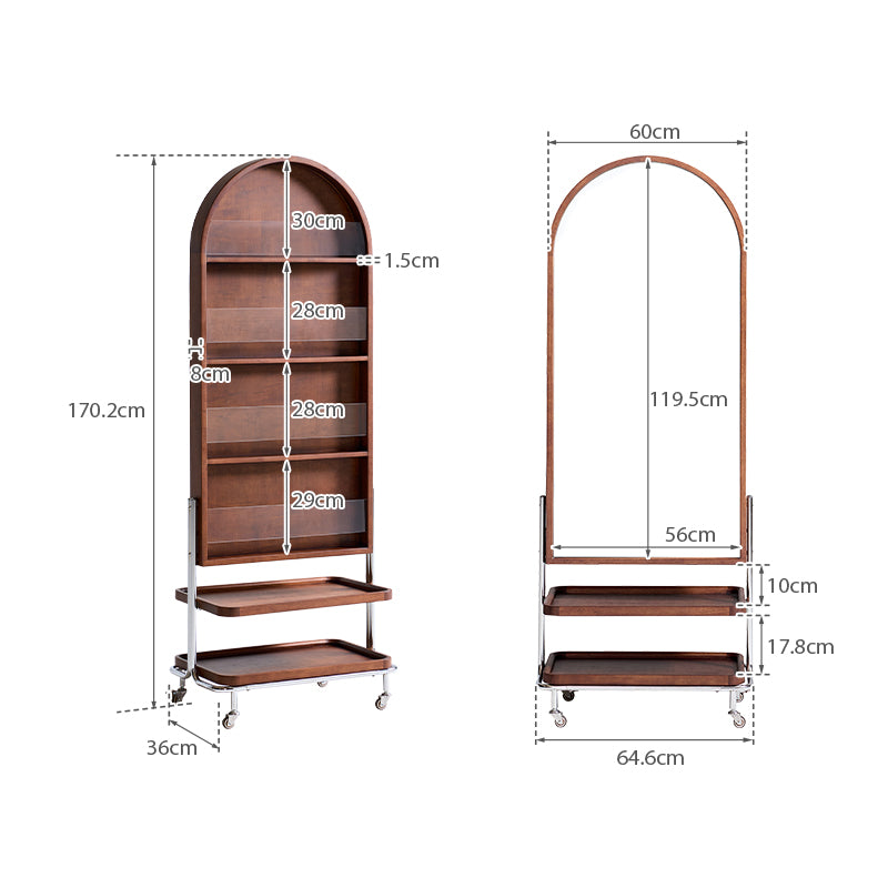 Tabitha Rubberwood Freestanding Double-Sided Full-Length Mirror with Storage Cabinet – view 17