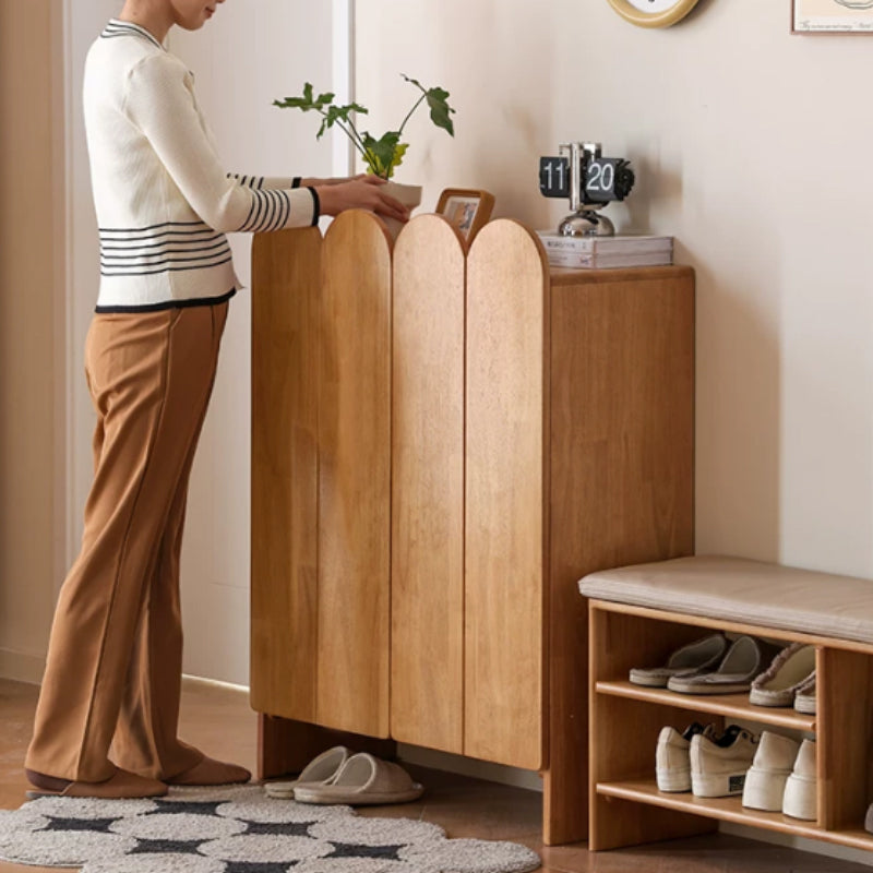 Zaria Rubberwood Shoe Cabinet 80cm – view 16