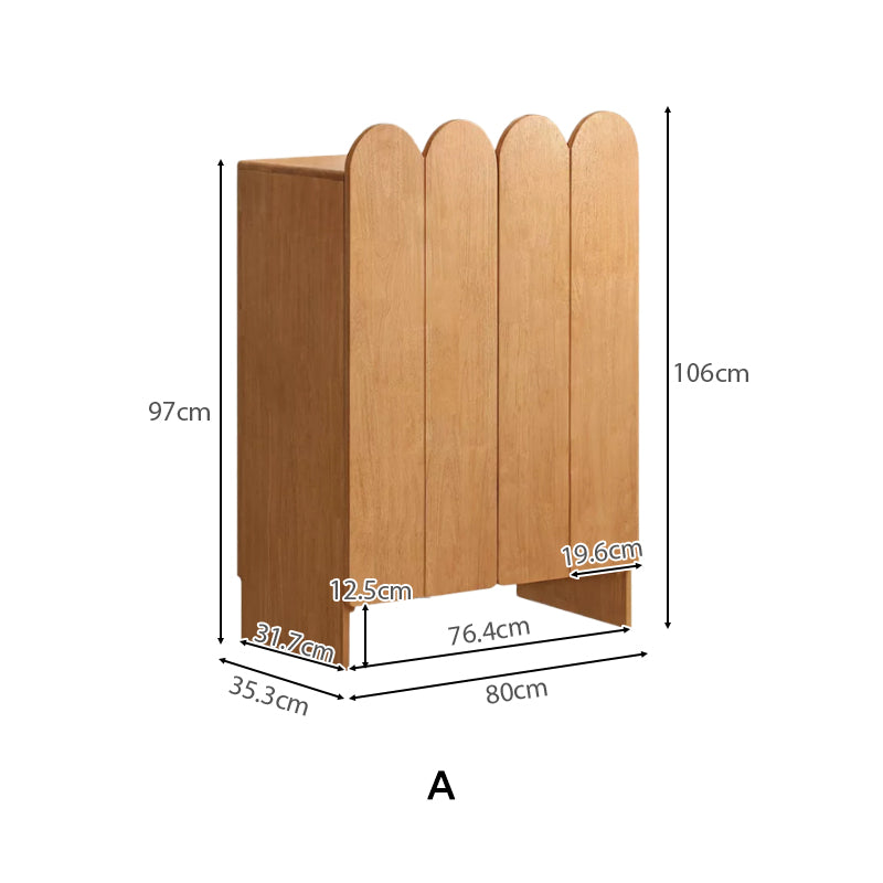 Zaria Rubberwood Shoe Cabinet 80cm – view 18